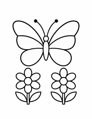 Butterfly above Daisies