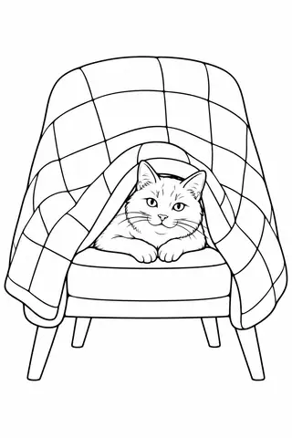 Cat beneath a Quilt