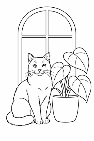 Cat in a Sunroom