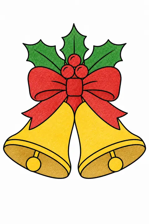 Christmas Bells and Ribbon color example