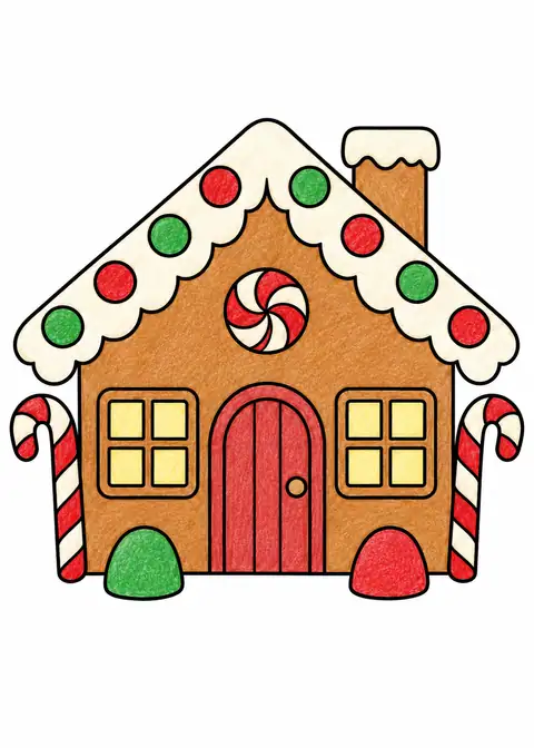 Gingerbread House color example