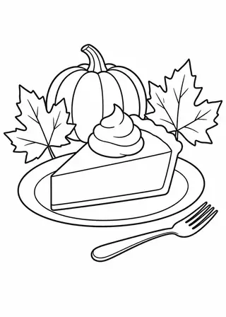 Pumpkin Pie and Fall Leaves