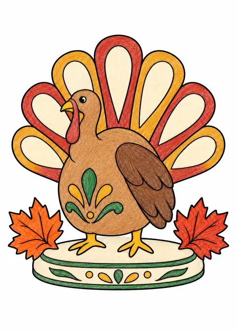 Decorative Turkey Centerpiece color example