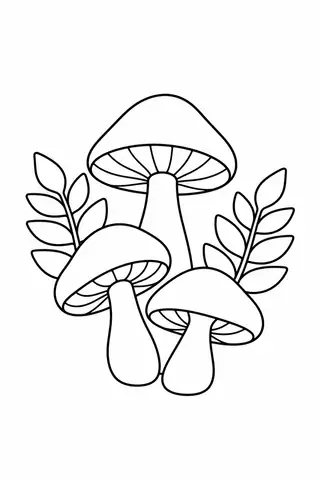 Mushrooms and Ferns