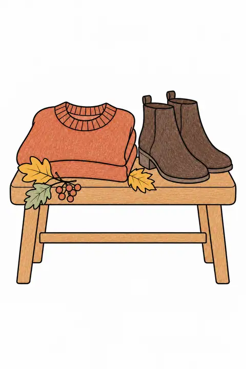 Cozy Sweater and Boots color example