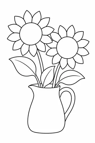 Sunflowers in a Pitcher