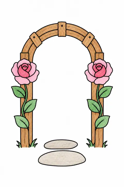 Rose Garden Gate color example