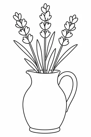 Lavender in a Ceramic Jug