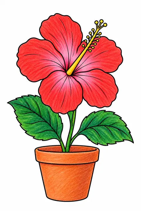 Hibiscus Garden Corner color example