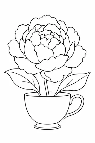 Peony in a Teacup
