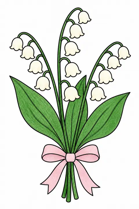 Lily of the Valley Bouquet color example