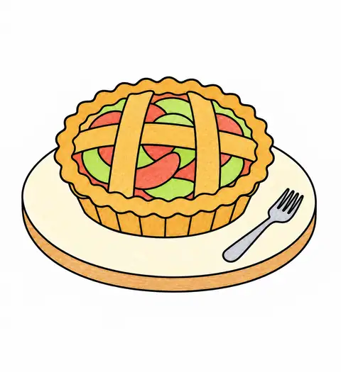 Apple Pie on a Plate color example