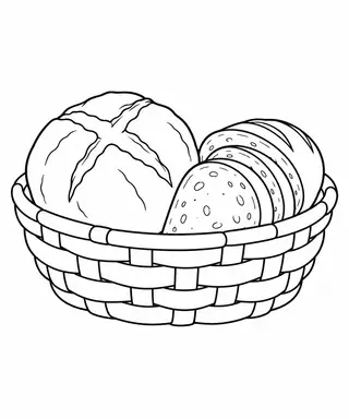 Bread in a Woven Basket