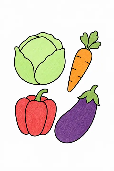 Garden Vegetables color example