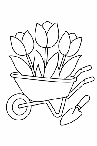 Spring Garden Wheelbarrow
