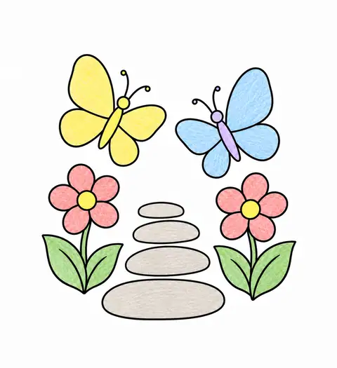 Butterfly Garden Path color example