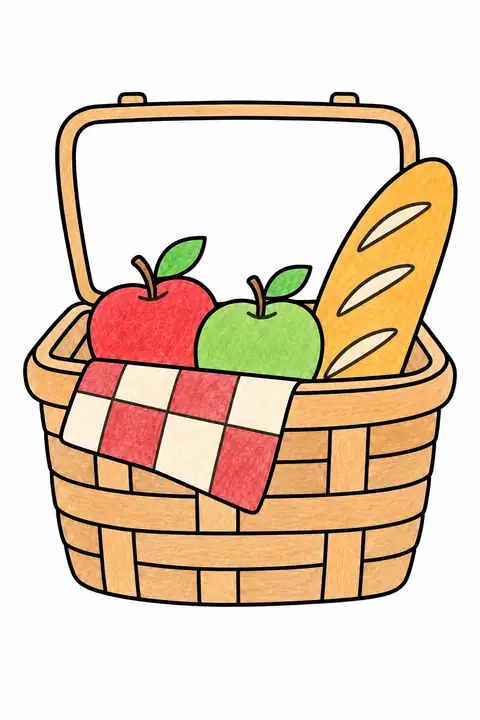 Summer Picnic Basket color example
