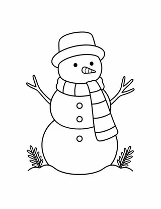 Snowman with a Scarf