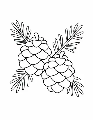 Pinecones and Evergreen Branches
