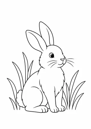 Rabbit among Tall Grass