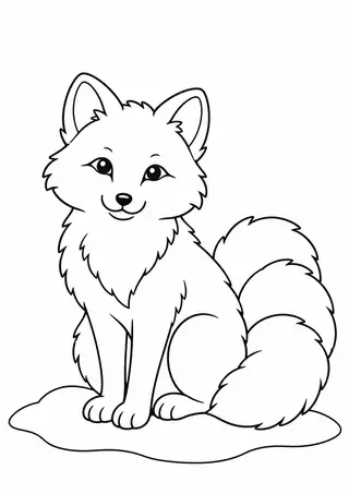 Arctic Fox on Snow