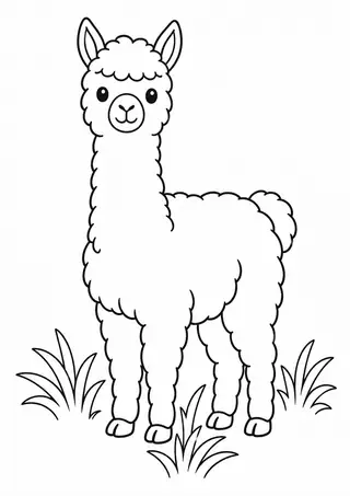 Alpaca among Meadow Grass