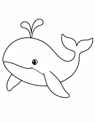 Whale Blowing a Spout