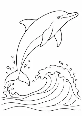 Dolphin above a Wave