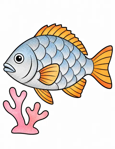 Sea Bream beside a Reef color example