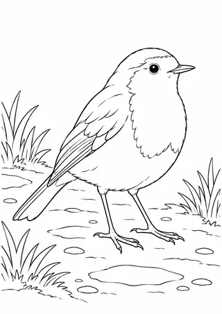 Robin on a Garden Path