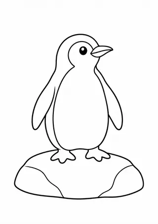 Penguin Standing on a Rock