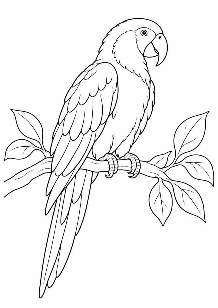 Parrot on a Branch line art