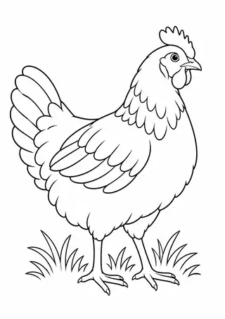 Hen in the Grass