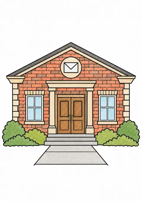 Brick Post Office color example