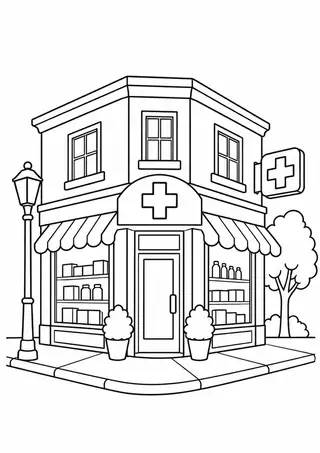 Pharmacy on a Street Corner