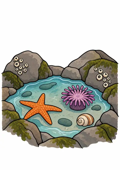 Rocky Tide Pool color example
