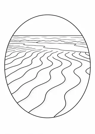 Broad Sand Ripples at Low Tide