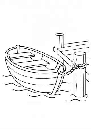 Boat Tied to a Pier