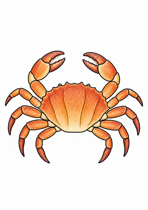Small Crab on the Shore color example