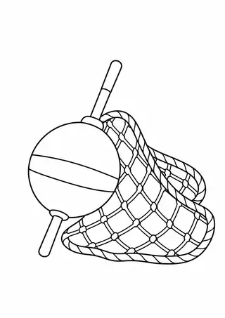 Fishing Float beside a Net