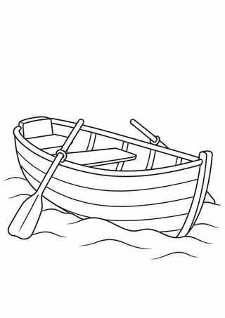 Rowboat Resting on Sand