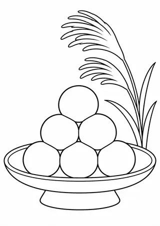 Moon Viewing Dumplings on a Plate