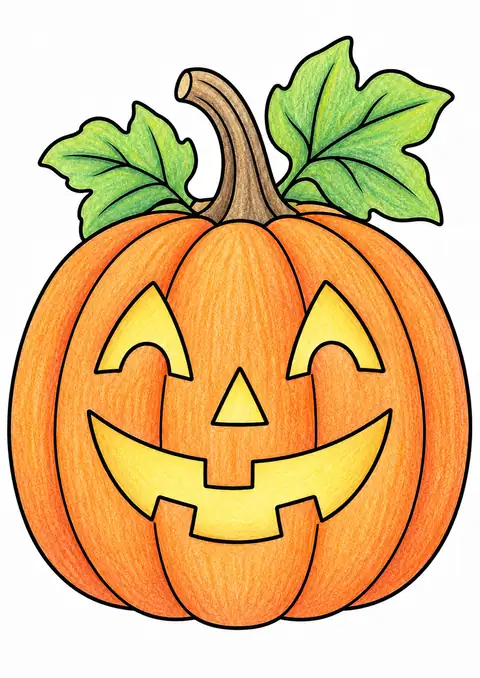 Halloween Pumpkin Lantern color example