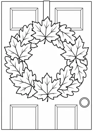 Autumn Wreath on a Door