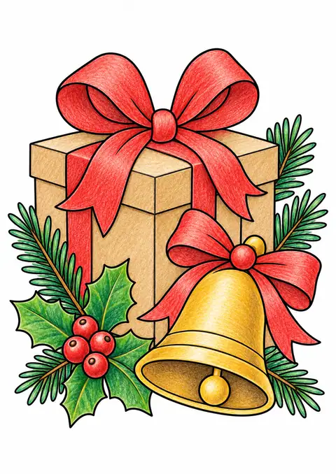 Winter Gift and Bell color example