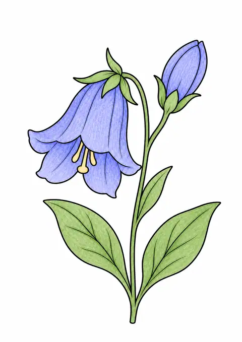 Bellflower with a Bud color example