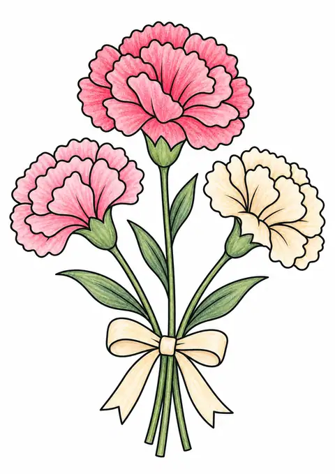 Carnation Bouquet color example