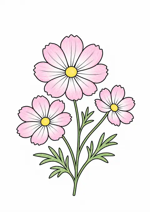 Small Cosmos Bouquet color example