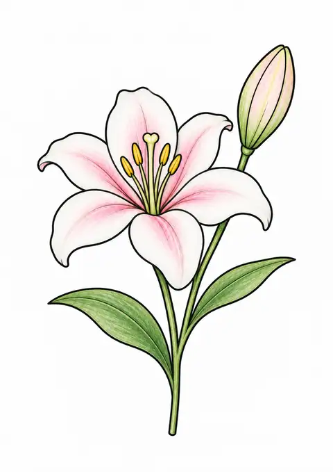 Lily with a Bud color example