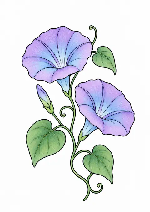 Morning Glory Vine color example